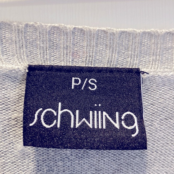 Schwiing Deep V Long Fitted Sweater w Tribal Design Size S - Picture 3 of 6